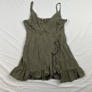 Lottie Moss Olive Green babydoll Ruffle Tank‎ Top Cottagecore Medium